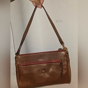 Dooney & Bourke Brown and Red Crossbody Bag